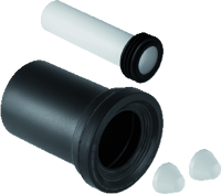 Geberit aansluitgarnituur wandcloset lengte 185mm uitwendige buisdiameter afvoer 90mm uitwendige buisdiameter spoelbuis 45mm