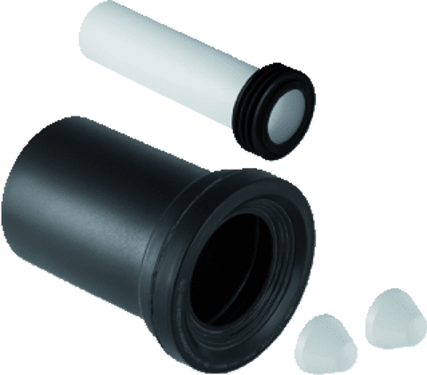 Geberit aansluitgarnituur wandcloset lengte 185mm uitwendige buisdiameter afvoer 90mm uitwendige buisdiameter spoelbuis 45mm