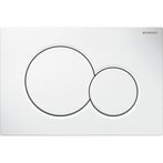 Geberit Sigma01 Round bedieningsplaat kunststof - glans wit