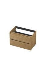 Tweedekans - Ink onderkast 80x45cm - greeploos - 2 lades - fineer natur