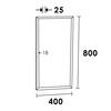 Bewonen Silhouette spiegel met aluminium frame zwart 40x80 cm