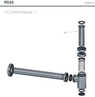 Hotbath P034 fonteinsifon rond - verouderd messing