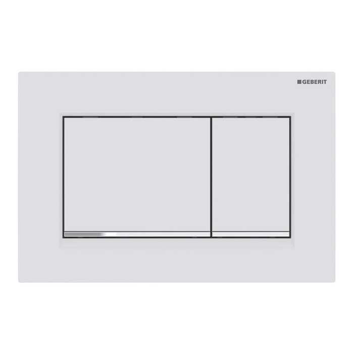 Geberit Sigma 30 bedieningsplaat tweeknops mat zwart 115.883.14.1