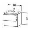 Duravit L-Cube onderkast 62x48,1cm voor Me by Starck - 2 lades - Linnen decor