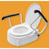 Handicare closetverhoger met deksel en armleuning wit
