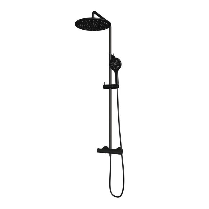 Brauer Black Edition stortdoucheset - hoofddouche 30cm - ronde handdouche - mat zwart