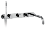 Hotbath Buddy B062 inbouw badthermostaat met 2 stopkranen & uitloop 15cm chroom
