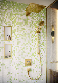 Hansgrohe FixFit Square muuraansluitbocht - Polished Gold Optic