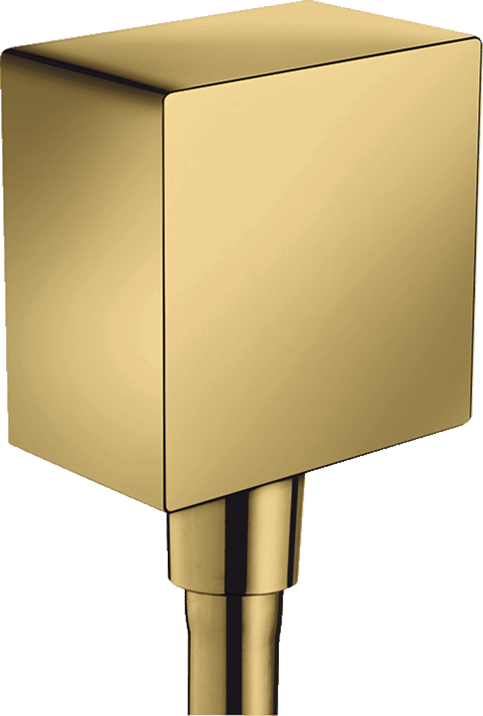 Hansgrohe FixFit Square muuraansluitbocht - Polished Gold Optic