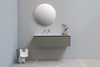 Ink SP15 spiegel rond 80cm met kader mat goud