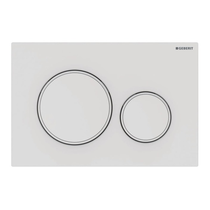 Geberit Sigma30 bedieningsplaat 2-toets Square easy-to-clean, matwit/wit Geberit Sigma30 bedieningsplaat 2-toets Square easy-to-clean, matwit/wit