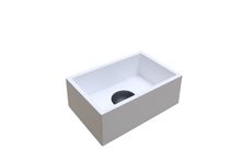Ink Break opzet fonteinkom rechthoek 27x18cm polystone - mat wit