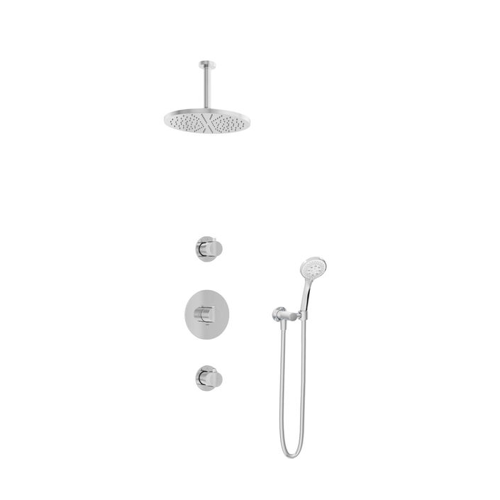Hotbath Cobber IBS20 inbouw doucheset - 3-standen handdouche - 30cm hoofddouche - 15cm plafondbuis - wandsteun - chroom