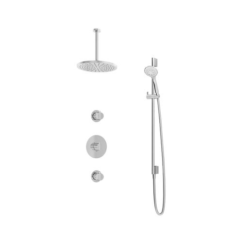 Hotbath Cobber IBS20 inbouw doucheset - 3-standen handdouche - 30cm hoofddouche - 30cm plafondbuis - glijstang - chroom