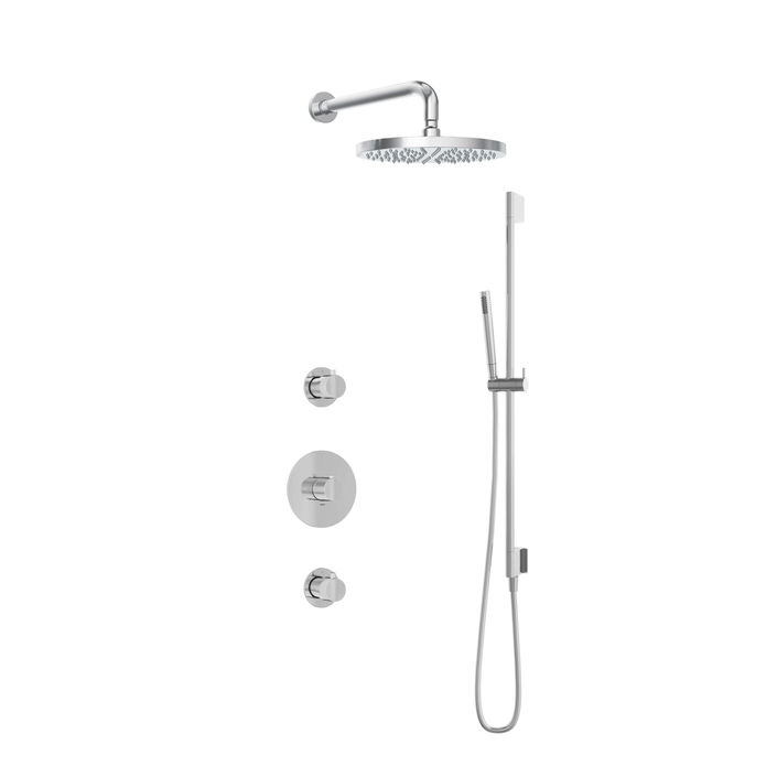 Hotbath Cobber IBS20 inbouw doucheset - staafhanddouche - 30cm hoofddouche - wandarm - glijstang - chroom