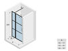 Riho Grid GB104 nisdeur 2-delig 110cm met mat zwart profiel