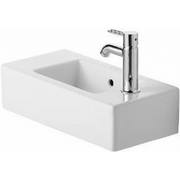 Duravit Vero fontein 50x25 cm. met overloop/kraangat kan li/re. wit