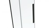 Van Rijn Products ST06350 deur voor hoekcabine 140 x 200 cm helder glas zwart