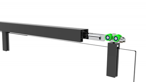 Van Rijn Products ST06350 deur voor hoekcabine 180 x 200 cm helder glas zwart