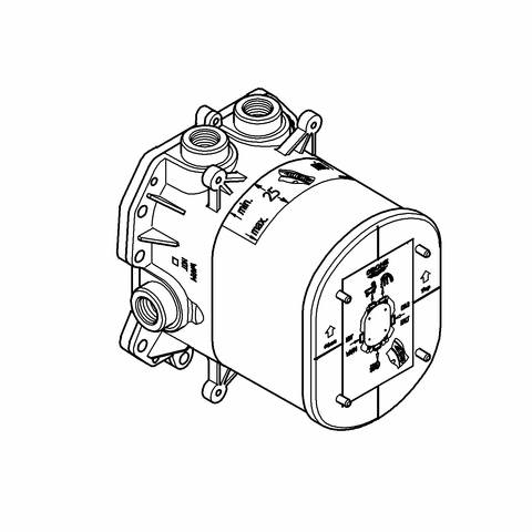 Grohe Rapido-t basisgarnituur voor inbouw thermostaat
