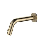 Regn fonteinkraan gebogen inbouw - inkortbaar - geborsteld goud PVD