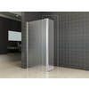 Wiesbaden Zijpaneel 35 x 200 cm met scharnierprofiel links chroom met 10 mm NANO geheel matglas