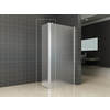 Wiesbaden Zijpaneel 35 x 200 cm met scharnierprofiel rechts chroom met 10 mm NANO geheel matglas