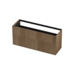 Ink onderkast 140x45cm - push to open - 2 lades - verticaal gefreesd - fineer ash grey