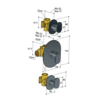 Hotbath Friendo F007 inbouw thermostaat met twee stopkranen chroom