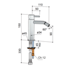 Hotbath Laddy L018 bidetmengkraan zonder waste chroom