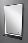 Blinq Bjorn spiegel 70x60cm LED verlichting rondom verzonken kader mat zwart