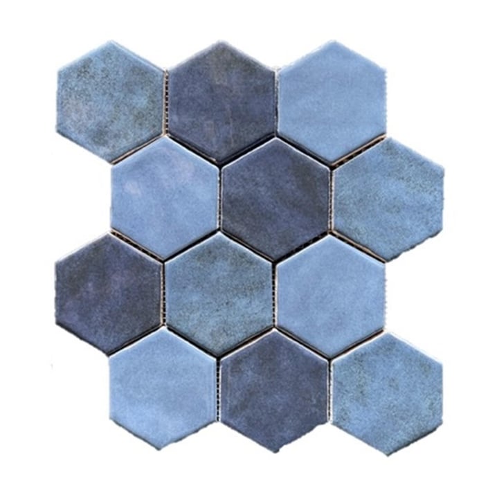 Grandeur Hexagonel wandtegel 28x30cm - ocean blue
