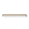 Looox Wooden Base Shelf Solo wastafelblad 200x46cm - RVS handdoekhouder links/rechts - old grey