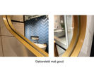Ink SP23 spiegel organisch in kader 120x70cm indirecte LED - rechts - geborsteld mat goud