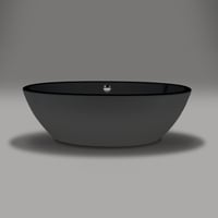 Xenz Britt vrijstaand bad 190x94cm - ebony (mat zwart)