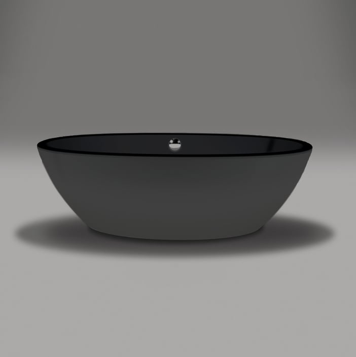 Xenz Britt vrijstaand bad 190x94cm - ebony (mat zwart)