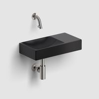 Clou Kaldur wandfonteinkraan 7,4cm - geborsteld rvs