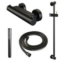 Brauer Black Edition glijstangset - staafhanddouche - mat zwart