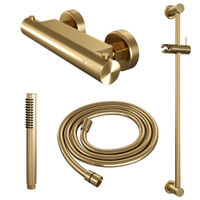 Brauer Gold Edition glijstangset - staafhanddouche - goud geborsteld PVD