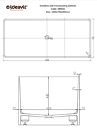 Ideavit Solidthin vrijstaand solid surface bad mat wit 160x70cm
