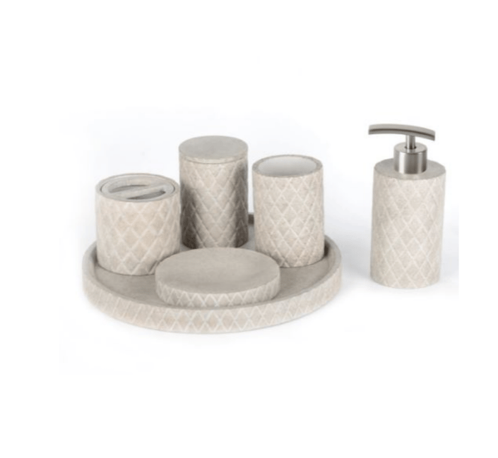 Ideavit Isy 6-delig accessoires set - licht beton