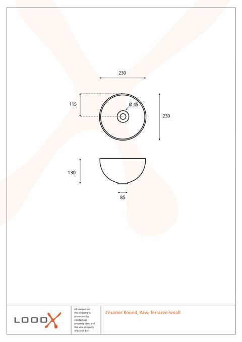 Looox Ceramic Small opzet fonteinkom 23cm keramiek - mat zwart