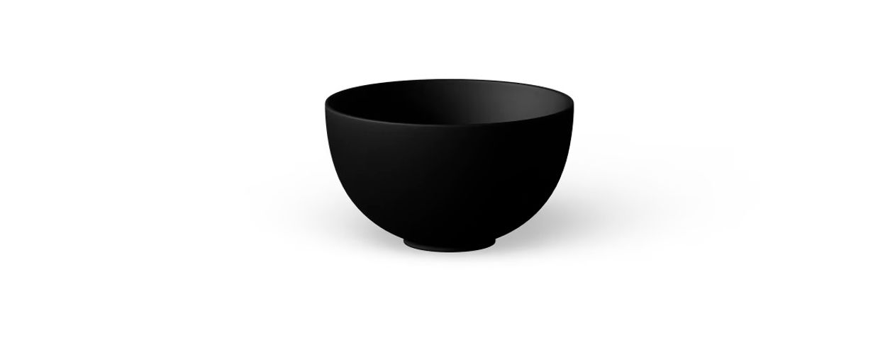 Looox Ceramic Small opzet fonteinkom 23cm keramiek - mat zwart