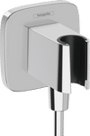 Hansgrohe FixFit Q muuraansluitbocht met handdouchehouder - chroom