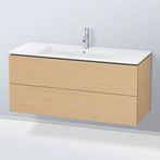 Duravit L-Cube onderkast 122x48,1cm voor Me by Starck - 2 lades - Natural Oak