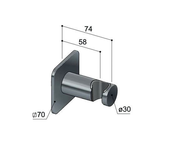 Hotbath Gal GL514 wandsteun - chroom