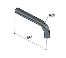Hotbath Archie uitloop voor inbouw wastafelkraan AR105 15cm RVS 316