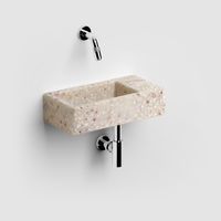 Clou Ecorazzo Flush 3 fontein 36x18cm  gerecycled plastic - rechts - terra licht PE