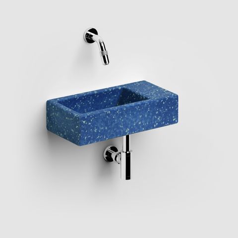Clou Ecorazzo Flush 3 fontein 36x18cm  gerecycled plastic - rechts - middernacht marine PE