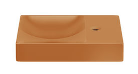 Clou Vale fontein 38x19cm keramiek - met kraangat rechts - mat Italiaans zand